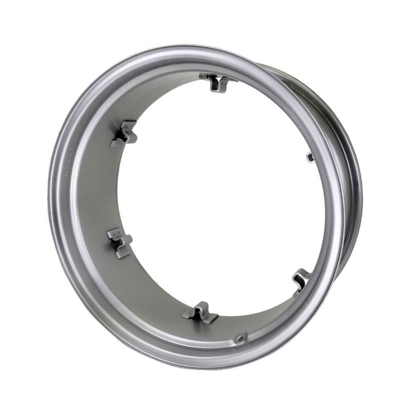 11x28 6 Clamp Rim - Silver Mist