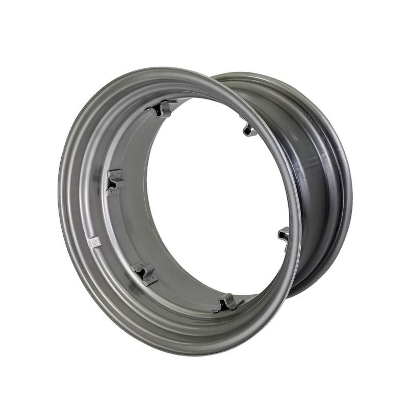 16x30 6 Clamp (On Deep Well) Rim - Silver Mist