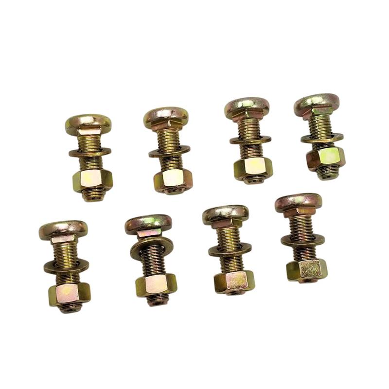 Eight - Waffle Bolt, Nut, Washer Assemblies